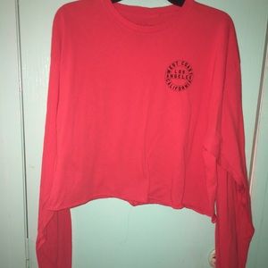 Crop long sleeve top